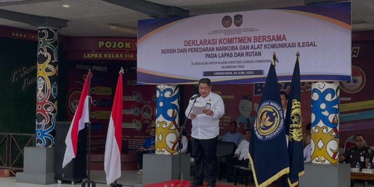 Perang Lawan Narkoba, Ditjenpas Kaltim Gelar Deklarasi Bersih Narkoba Dan Pastikan Sapu Bersih Ponsel Ilegal Di Lapas